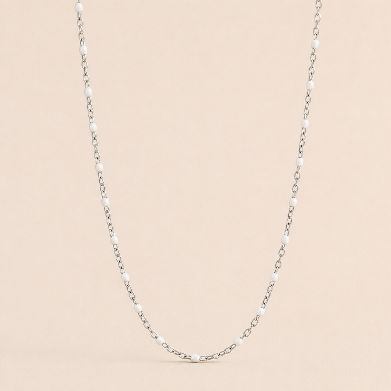 White Enamel Necklace