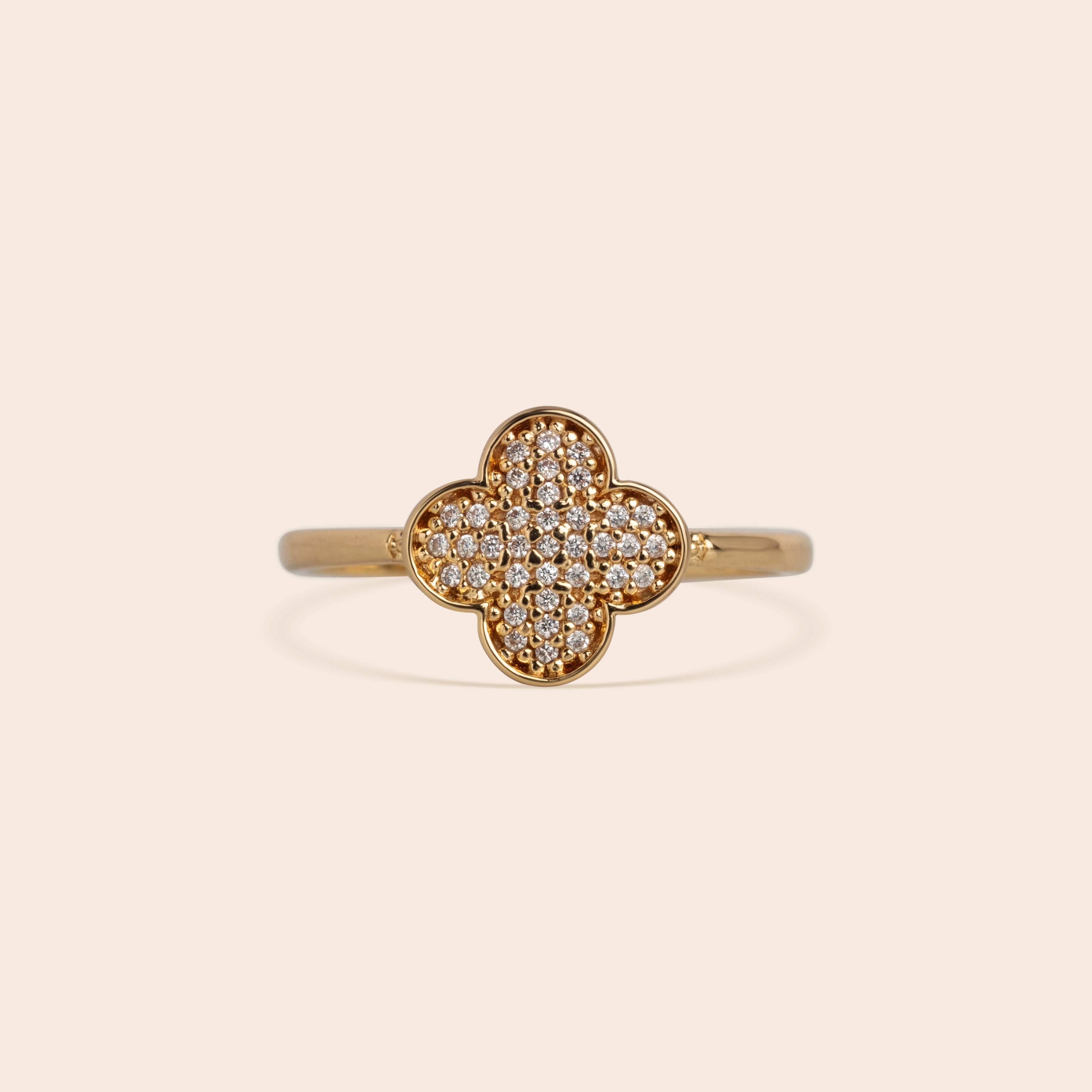 Clover CZ Ring