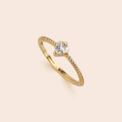 CZ Heart Ring