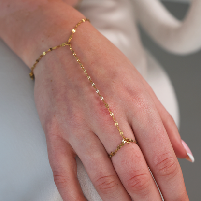 Dapped Oval Hand Chain