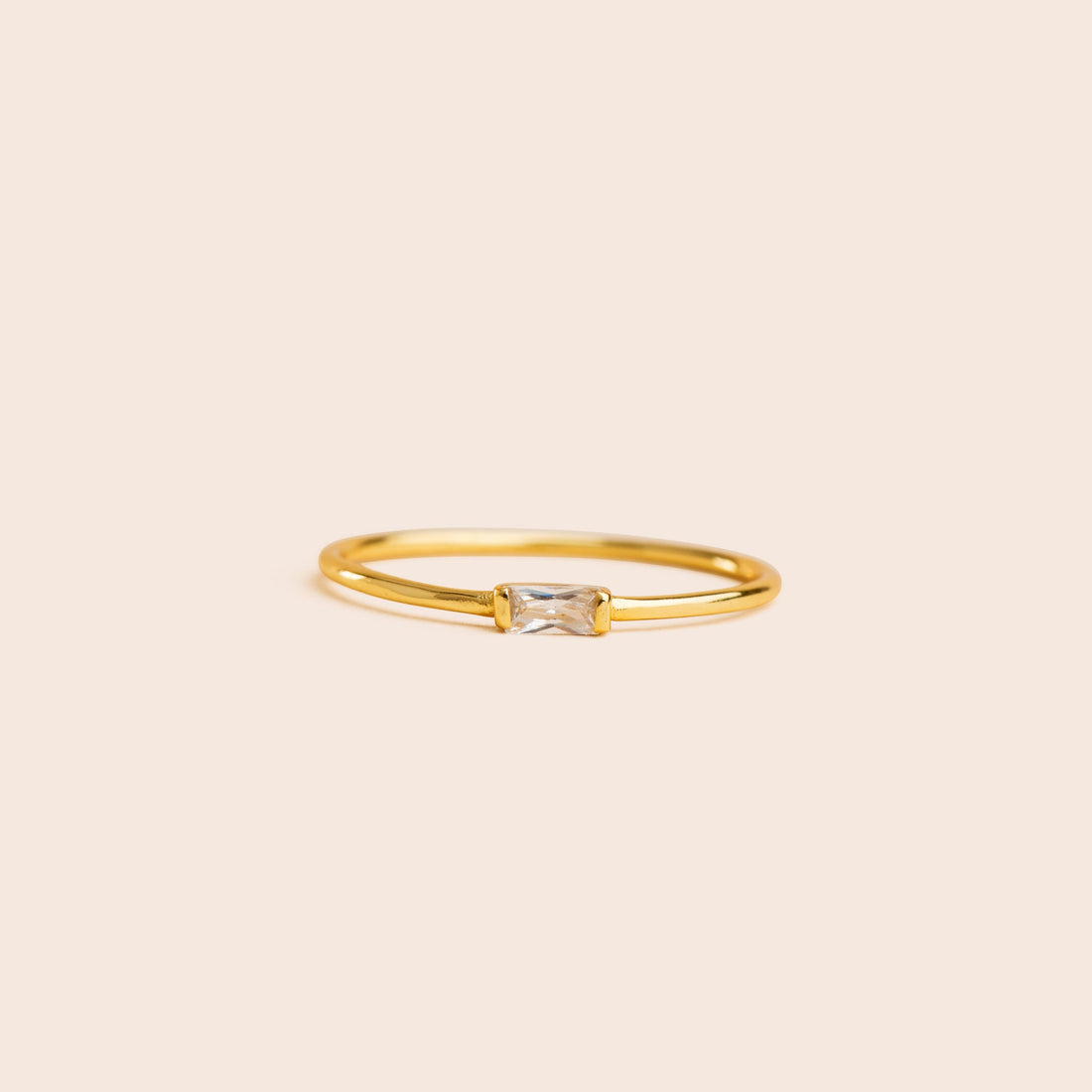 Baguette CZ - Gold Filled Stacking Ring - Gemlet