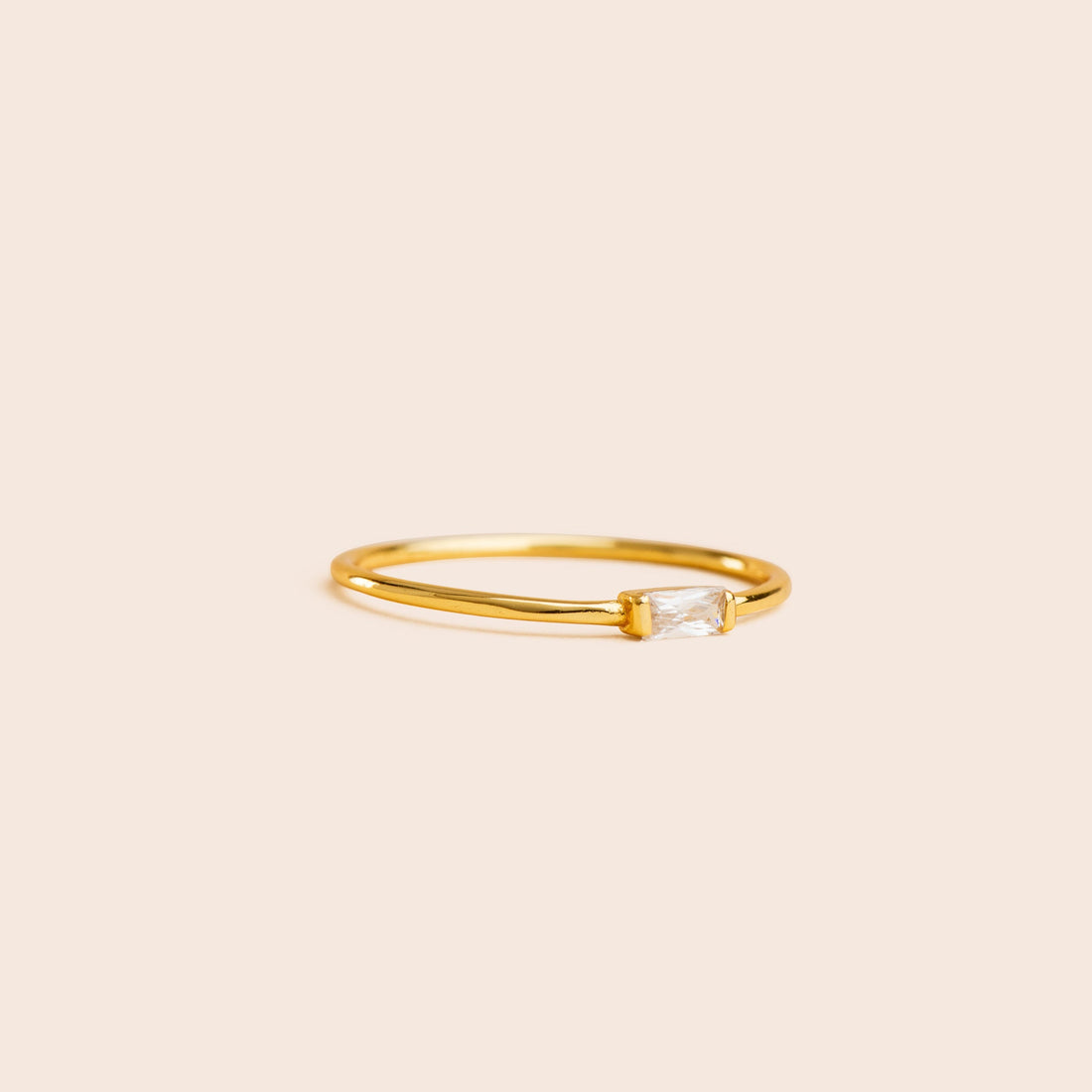 Baguette CZ - Gold Filled Stacking Ring - Gemlet