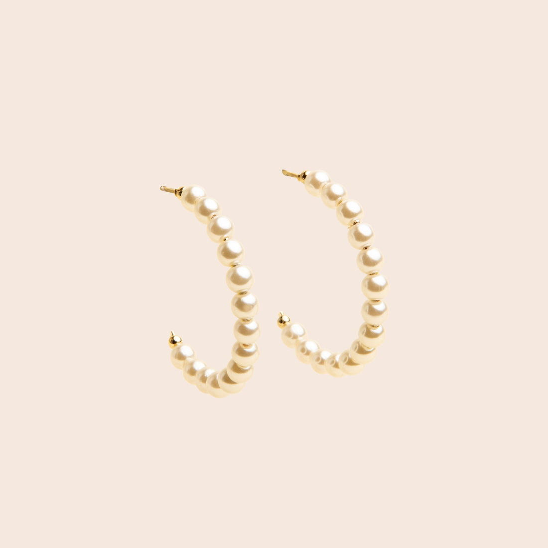 Beaded Pearl Hoops - Gemlet