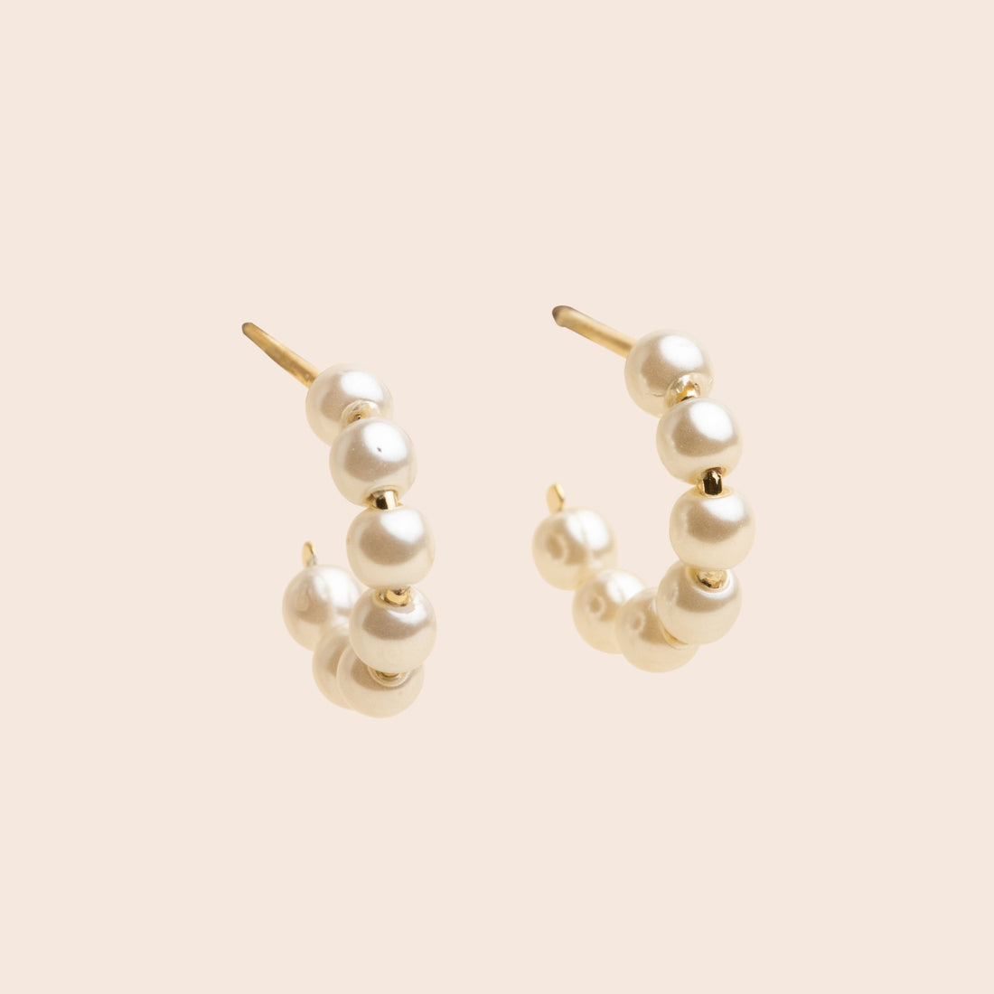 Beaded Pearl Hoops - Gemlet