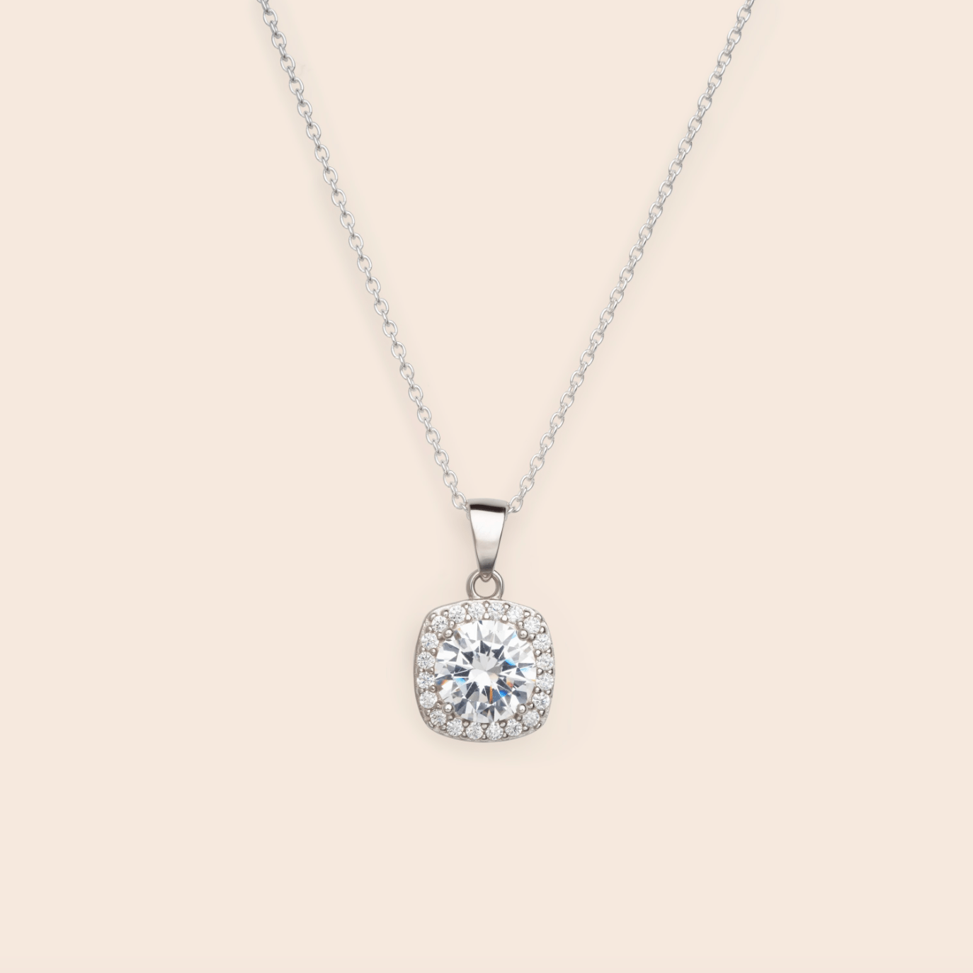 Big CZ Pendant Necklace - Gemlet