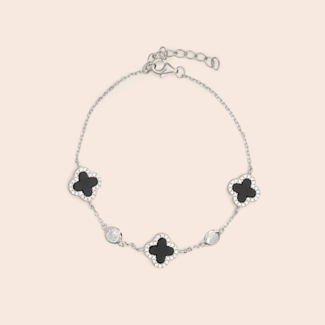 Black Clover CZ Chain Bracelet - Gemlet