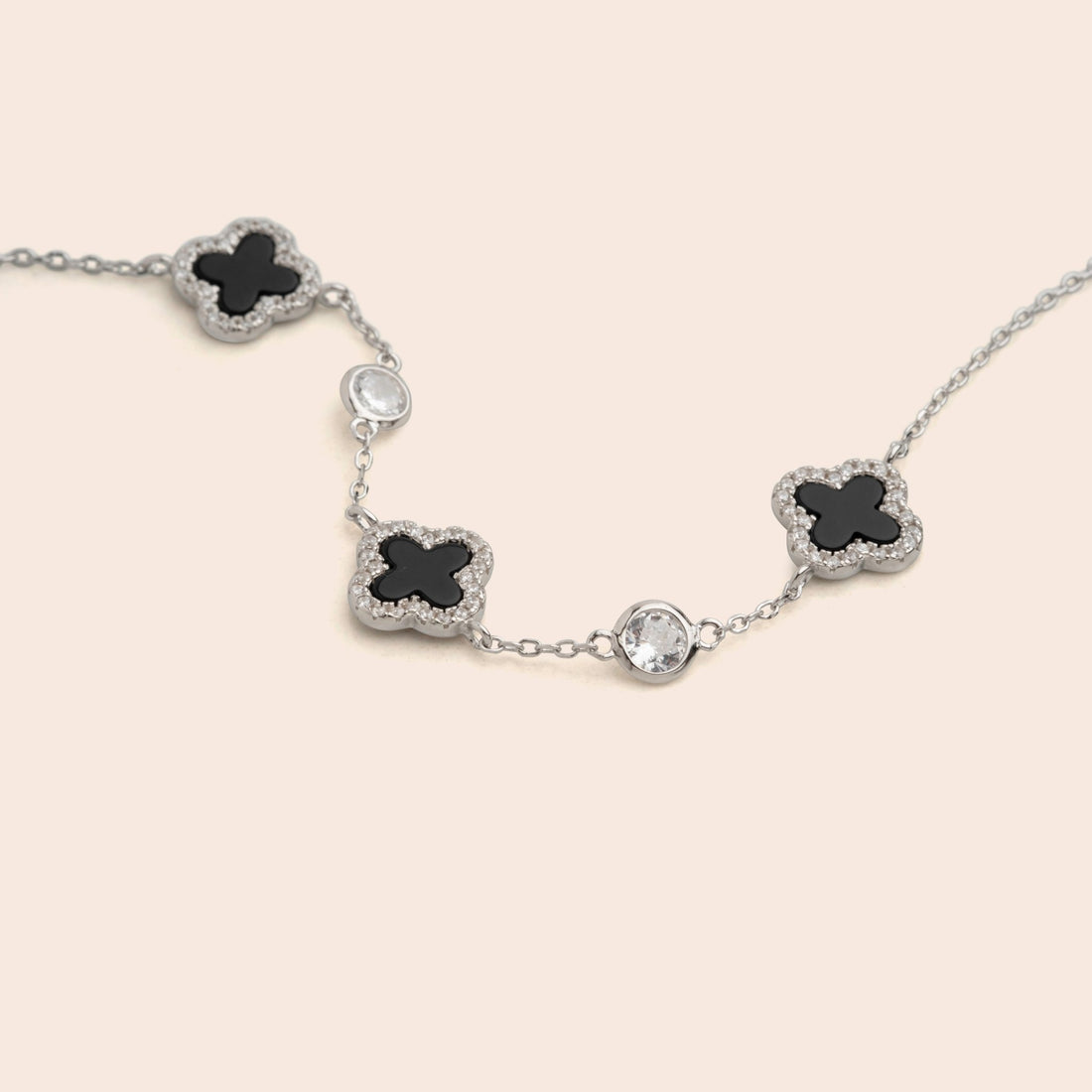 Black Clover CZ Chain Bracelet - Gemlet