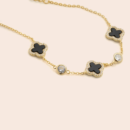 Black Clover CZ Chain Bracelet - Gemlet