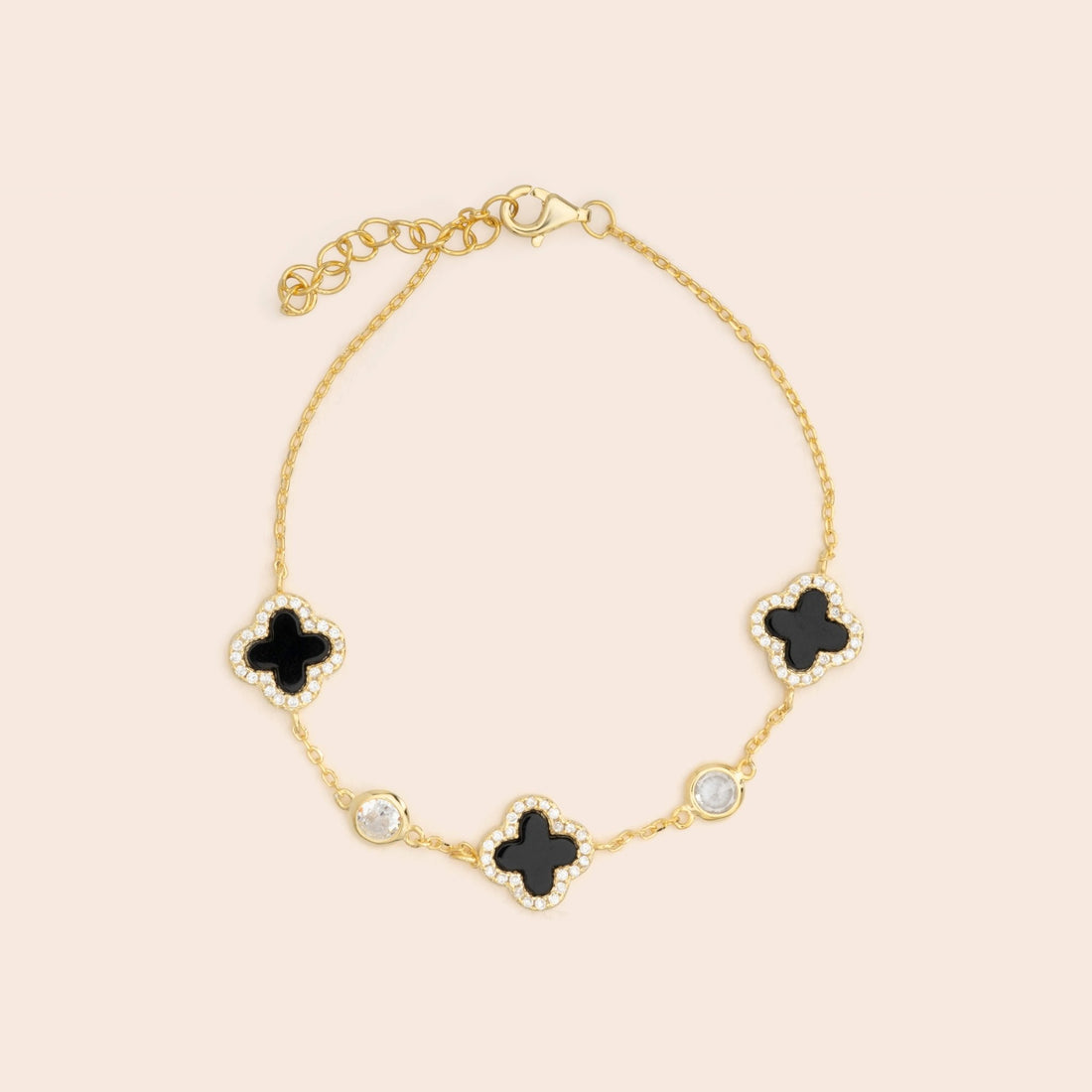 Black Clover CZ Chain Bracelet - Gemlet