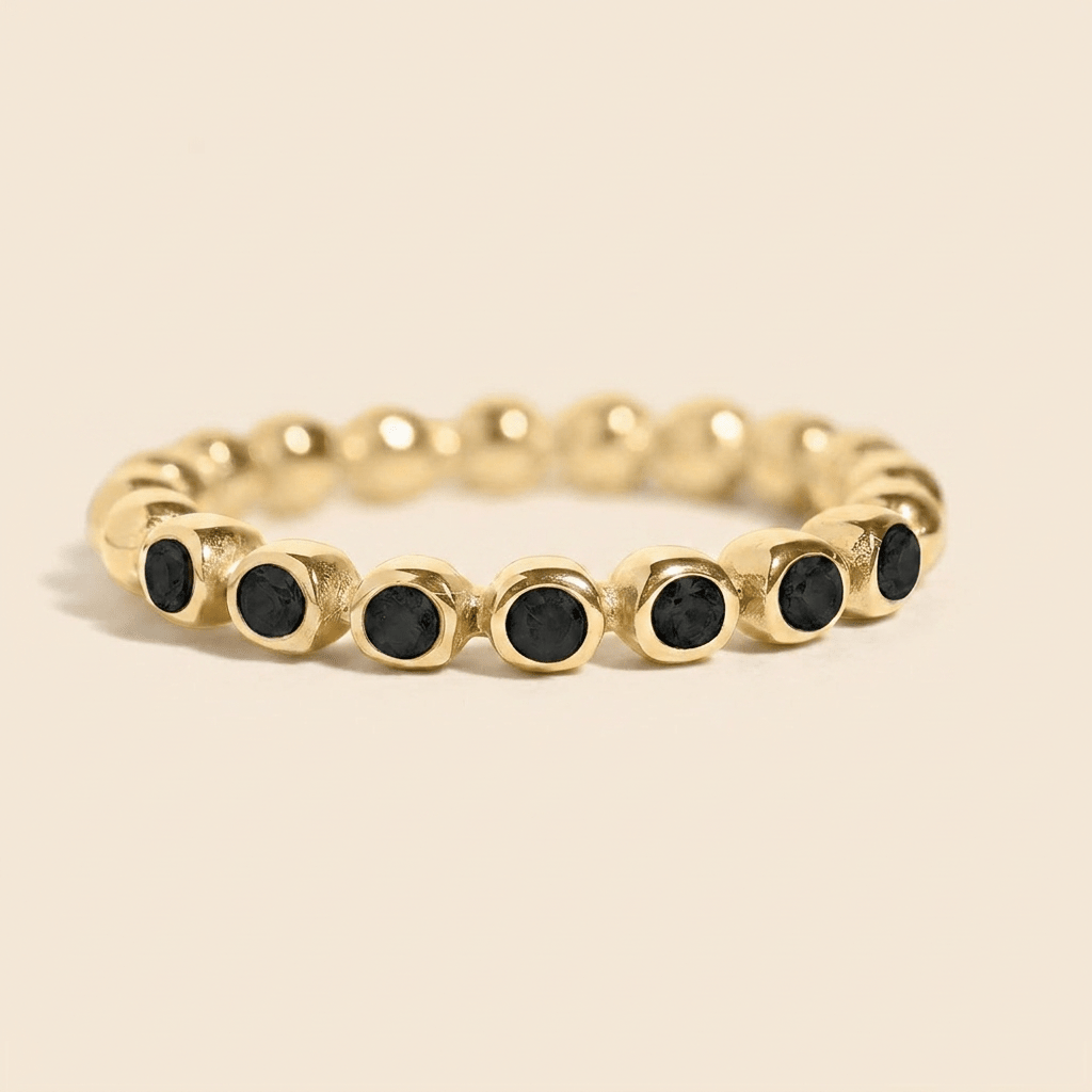 Black CZ Dots Band - Gemlet