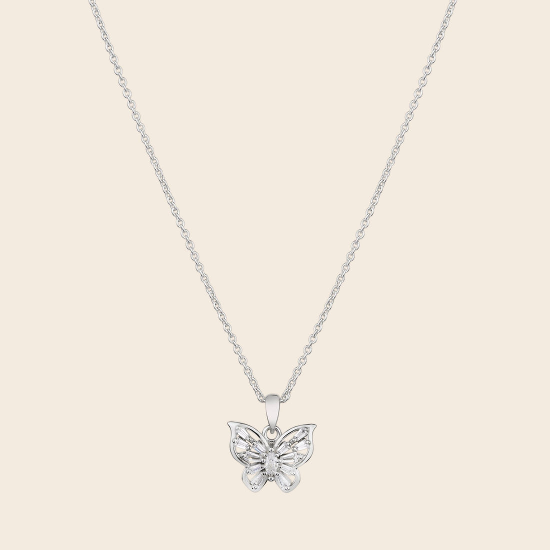 Butterfly CZ Pendant Necklace - Gemlet