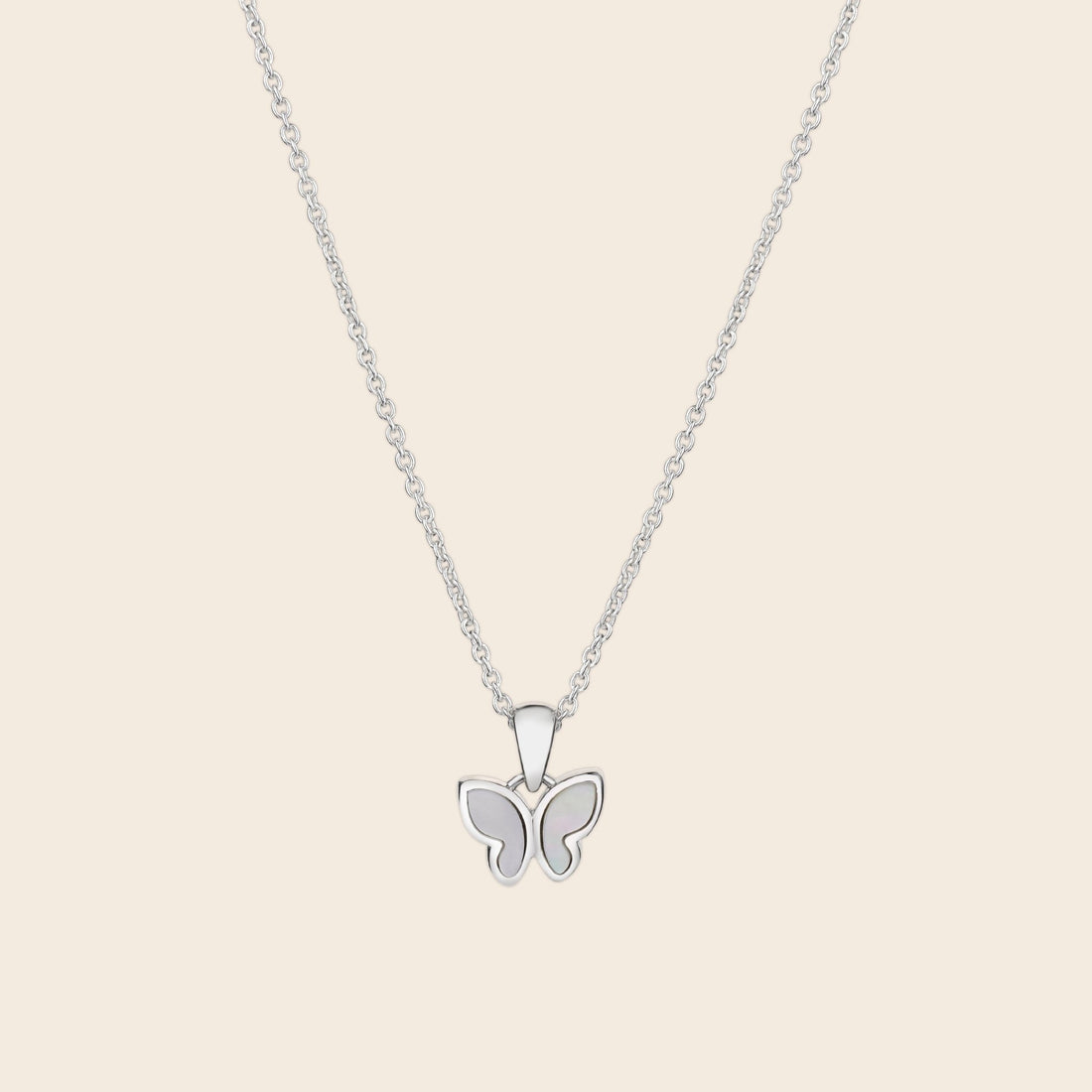 Butterfly Shell Pendant Necklace - Gemlet