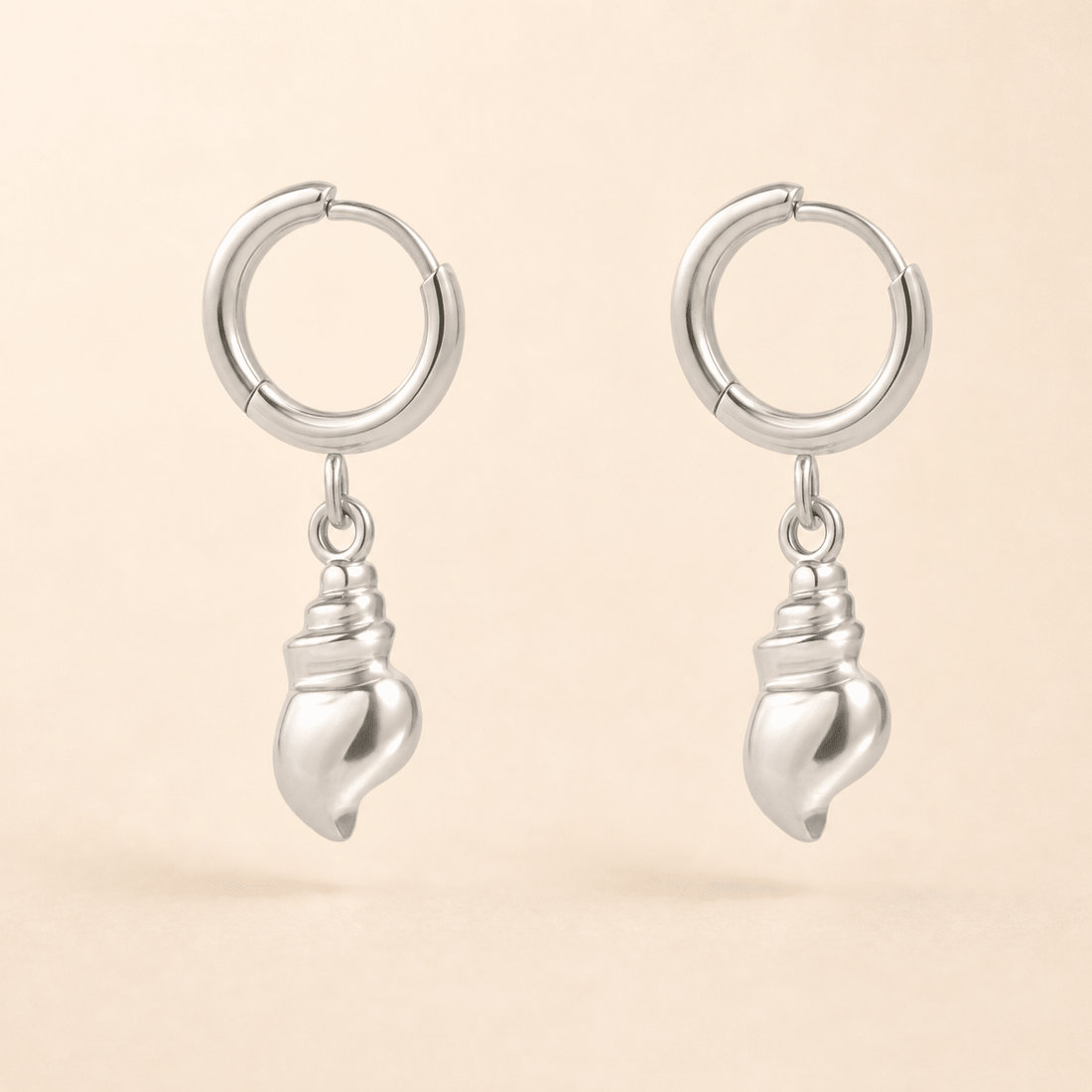 Conch Shell Dangle Huggies - Gemlet