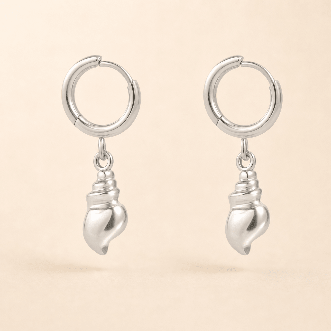 Conch Shell Dangle Huggies - Gemlet