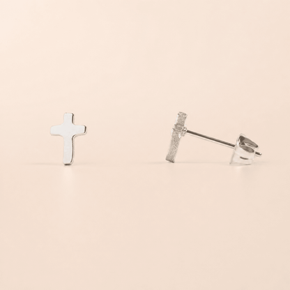 Cross Stud Earrings - Gemlet