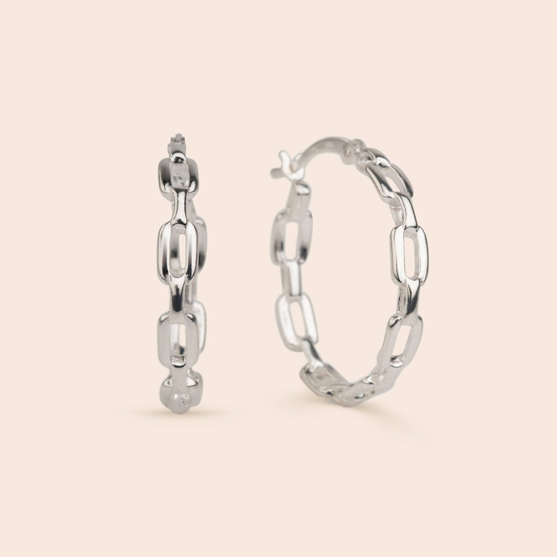 Curved Chain Hoops - Gemlet