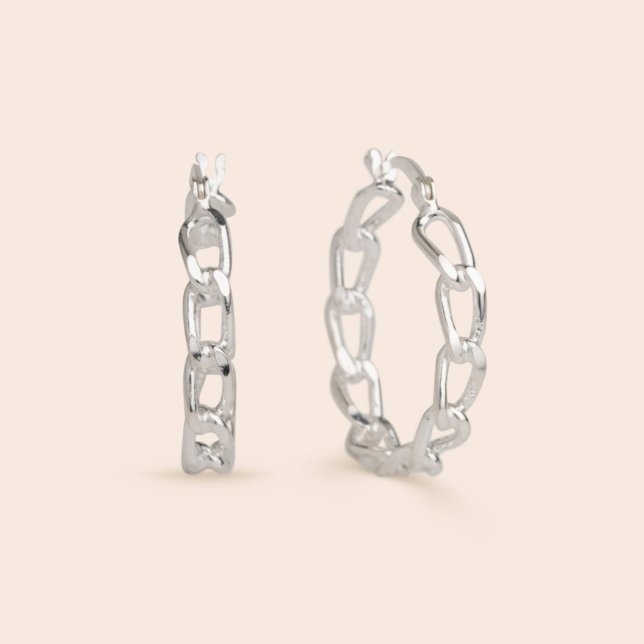 Curved Chain Hoops - Gemlet