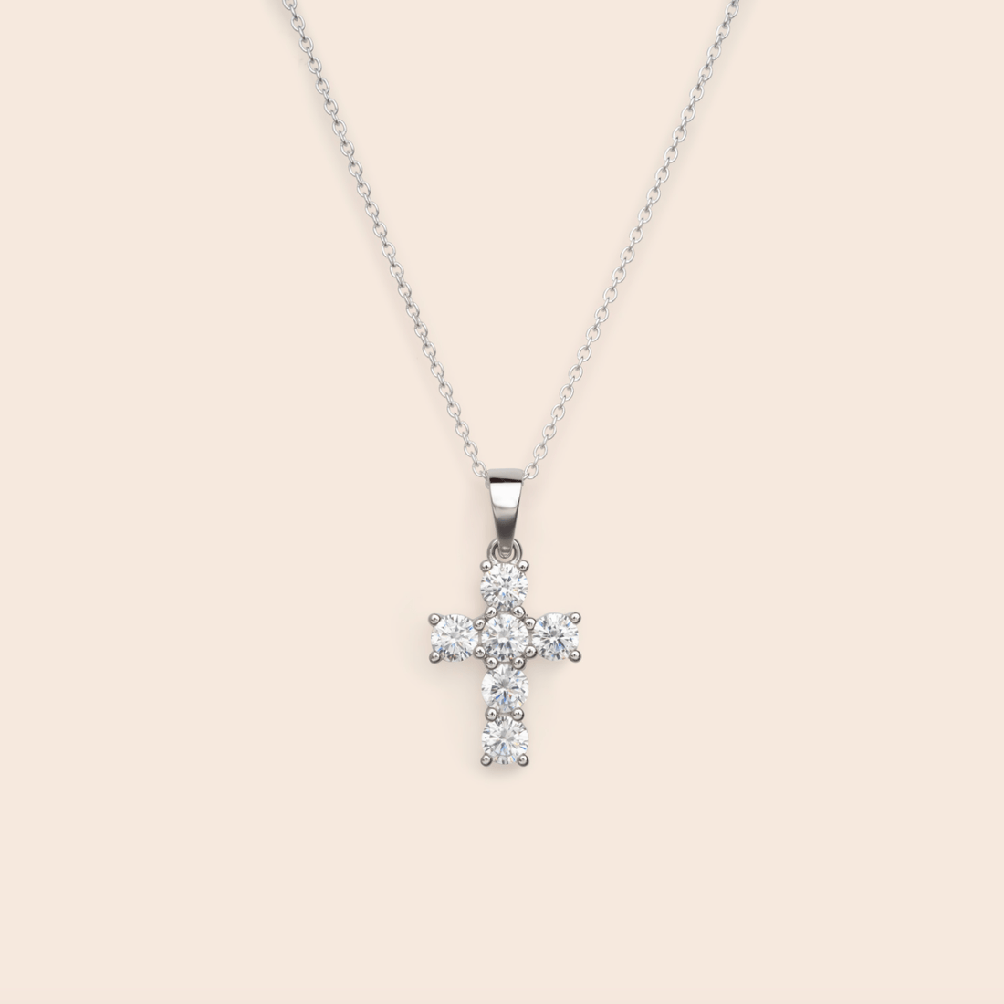 CZ Cross Pendant Necklace - Gemlet