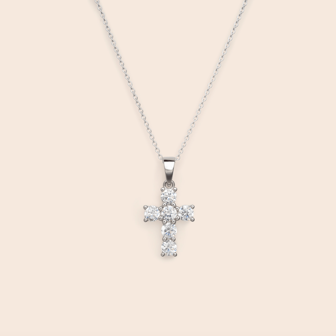 CZ Cross Pendant Necklace - Gemlet