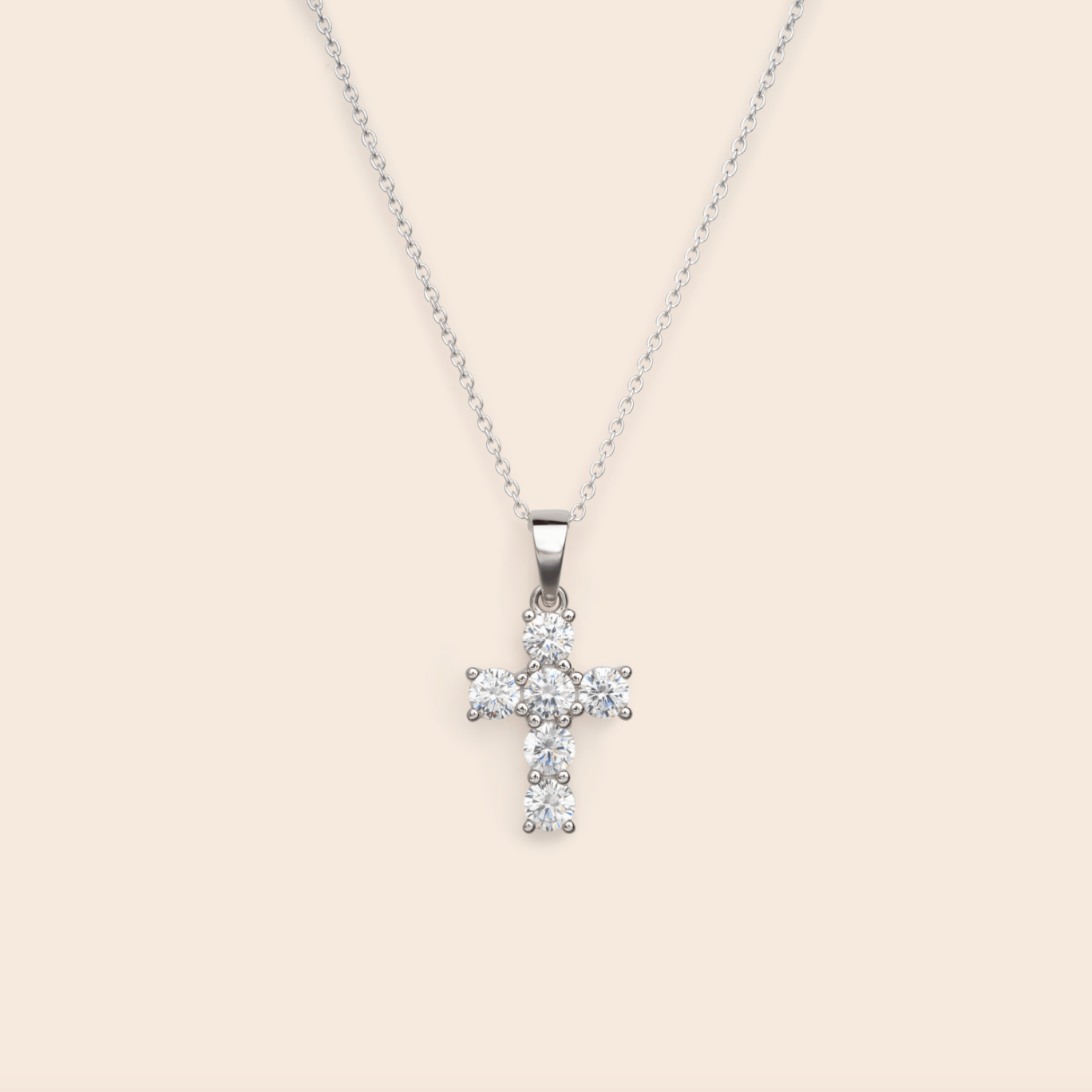 CZ Cross Pendant Necklace - Gemlet