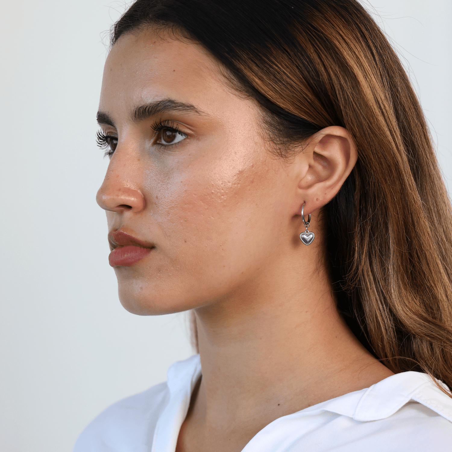 Dangle Heart Hoops - Gemlet