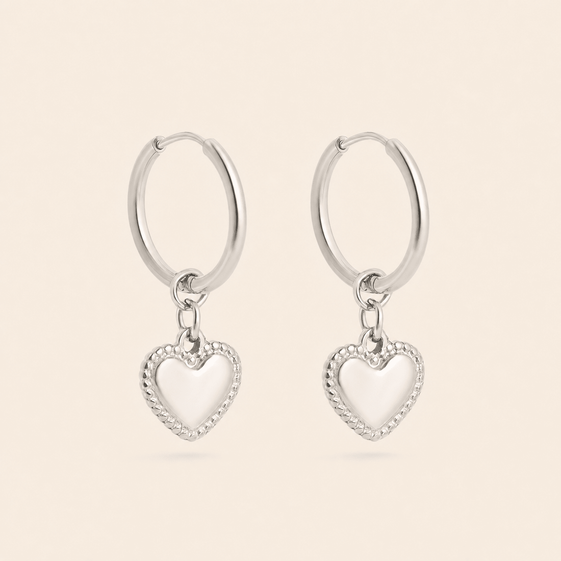 Dangle Heart Hoops - Gemlet