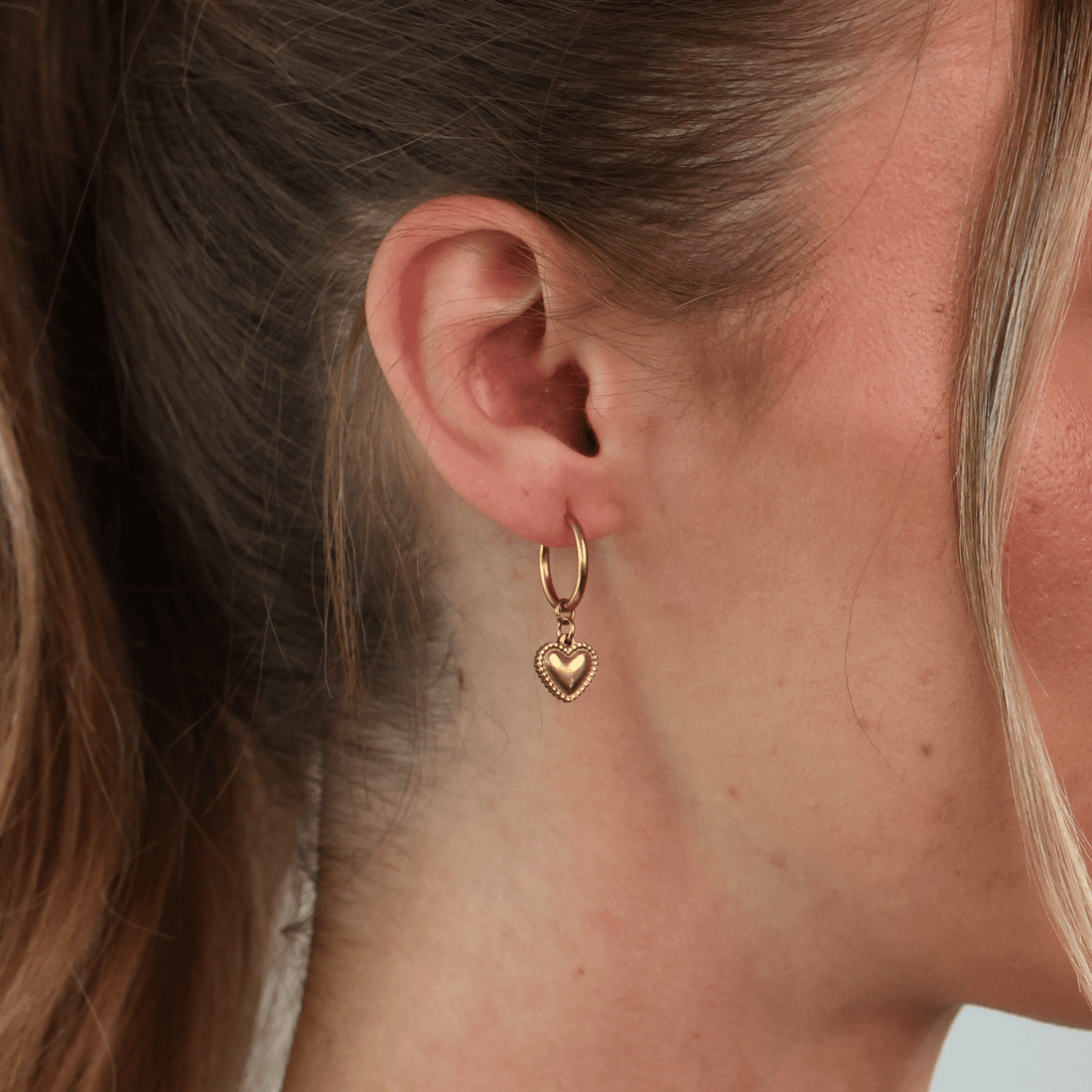 Dangle Heart Hoops - Gemlet