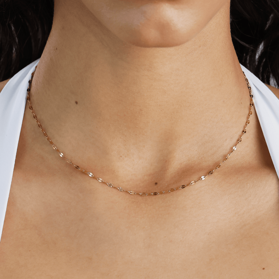 Dapped Oval Chain Necklace - Gemlet