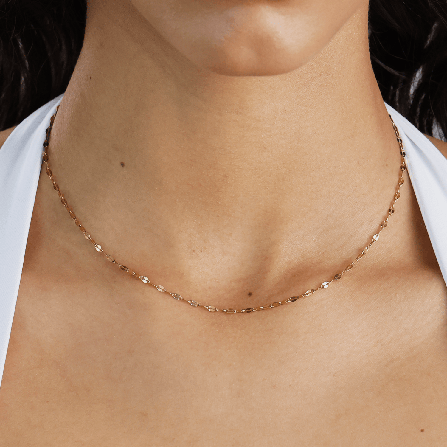 Dapped Oval Chain Necklace - Gemlet