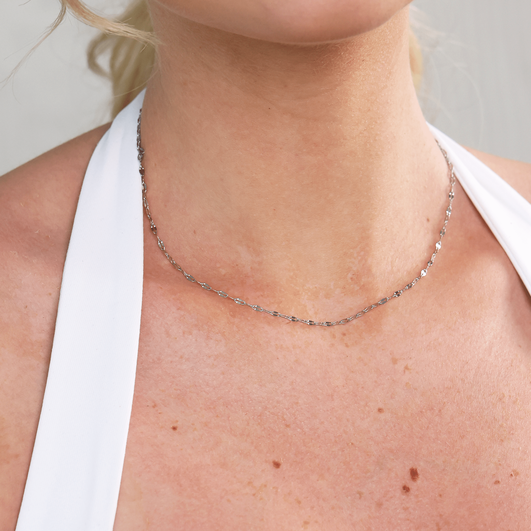 Dapped Oval Chain Necklace - Gemlet