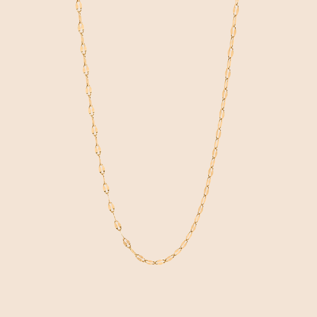 Dapped Oval Chain Necklace