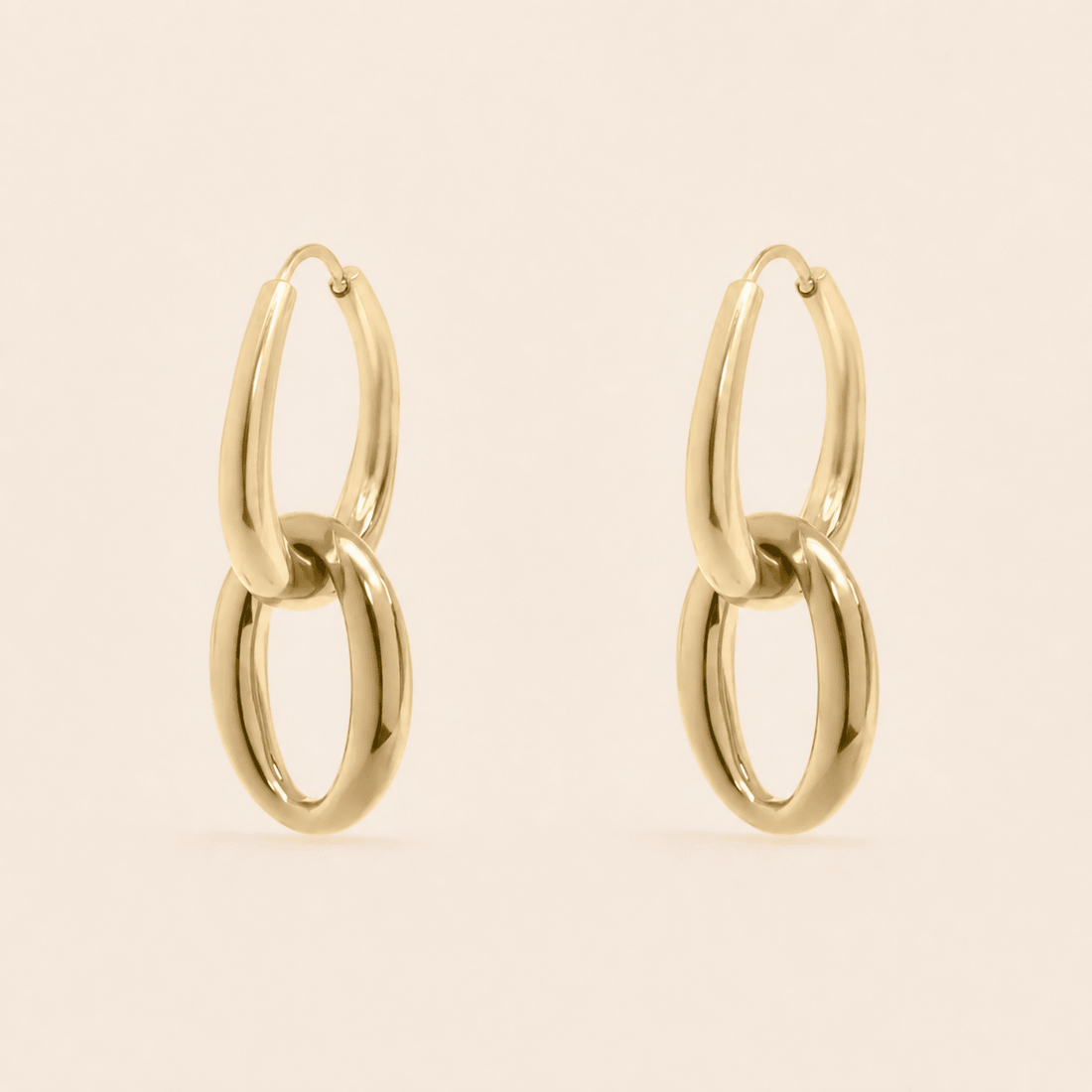 Double Hoop Dangle Earrings - Gemlet