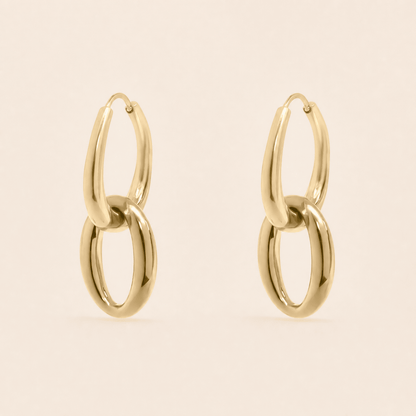 Double Hoop Dangle Earrings - Gemlet