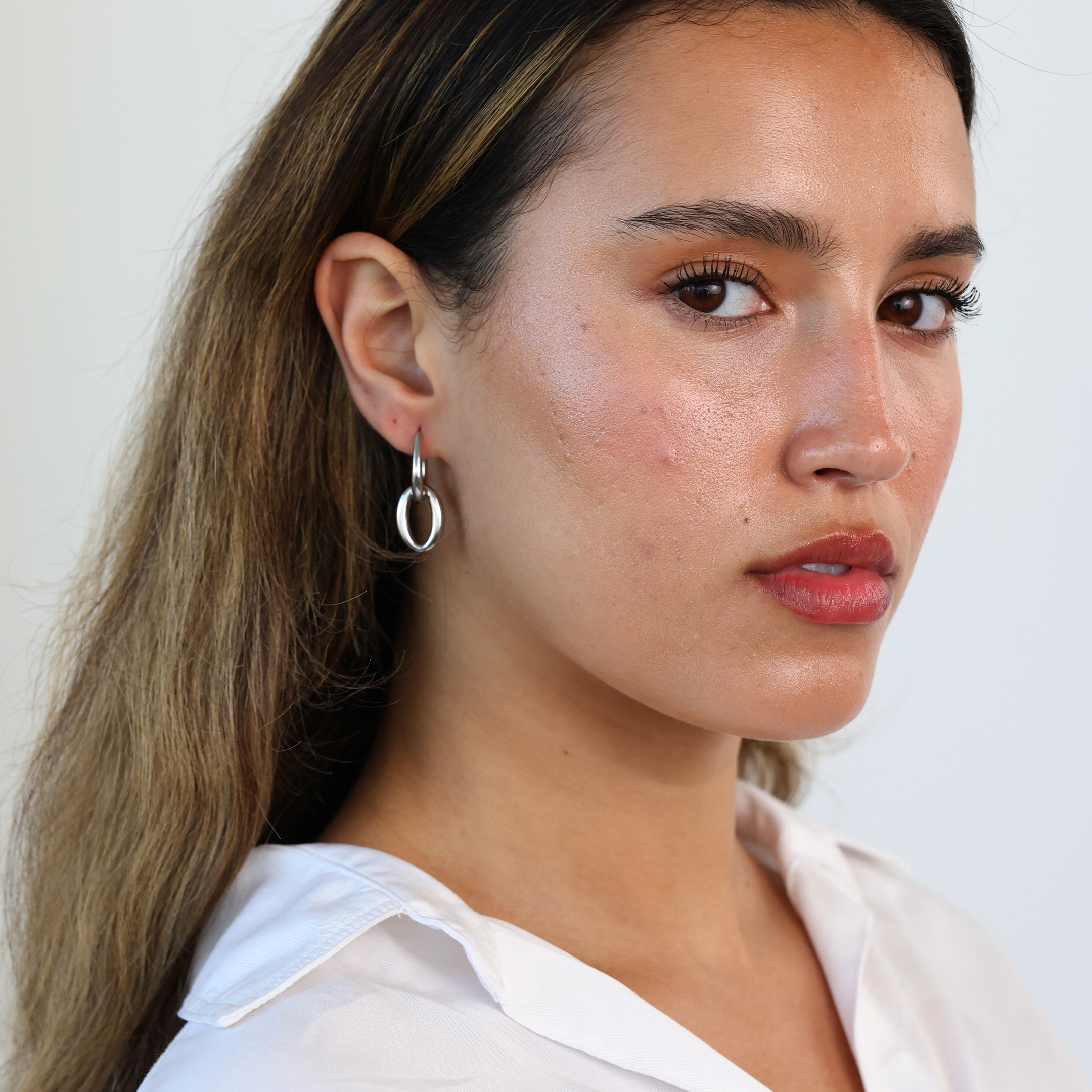 Double Hoop Dangle Earrings