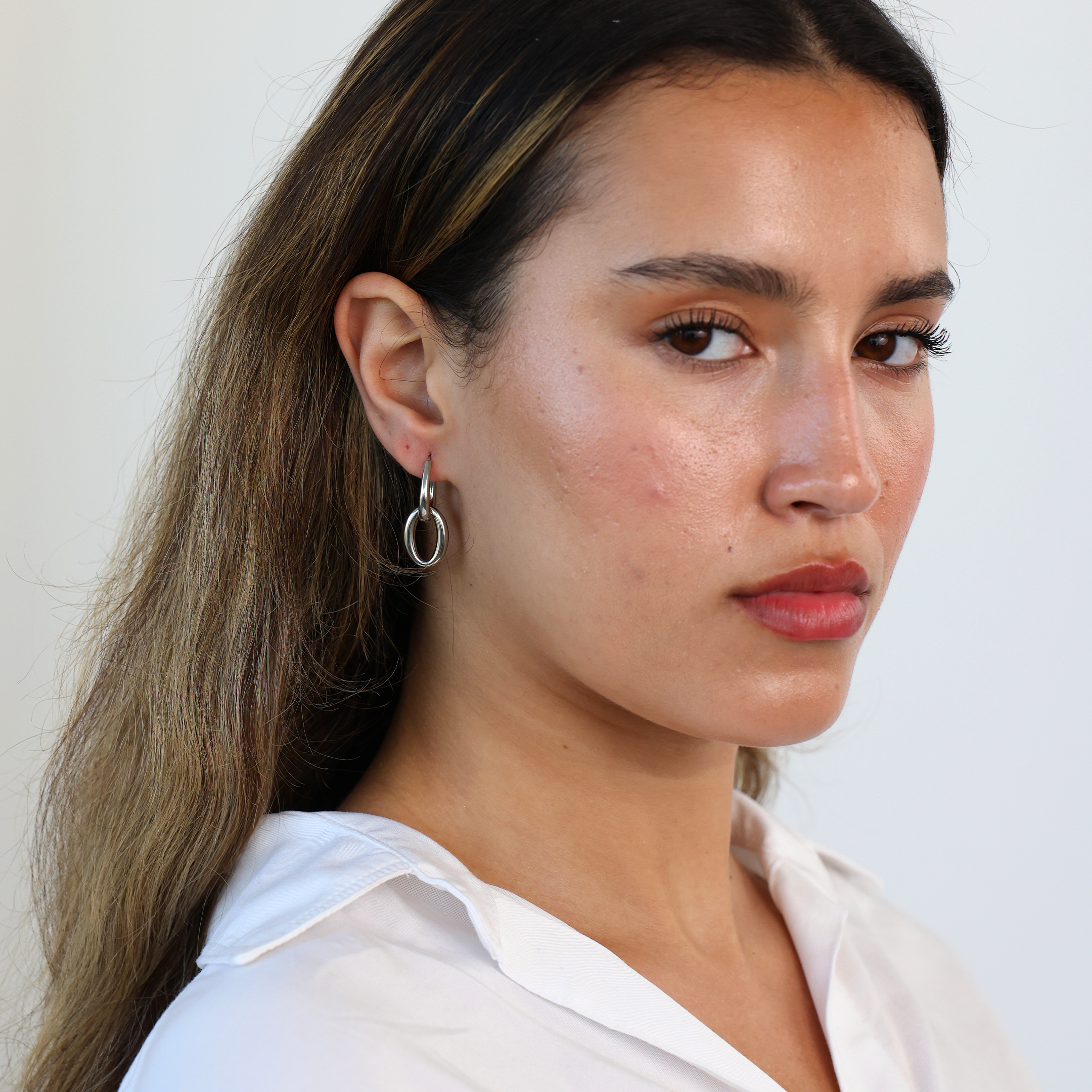 Double Hoop Dangle Earrings