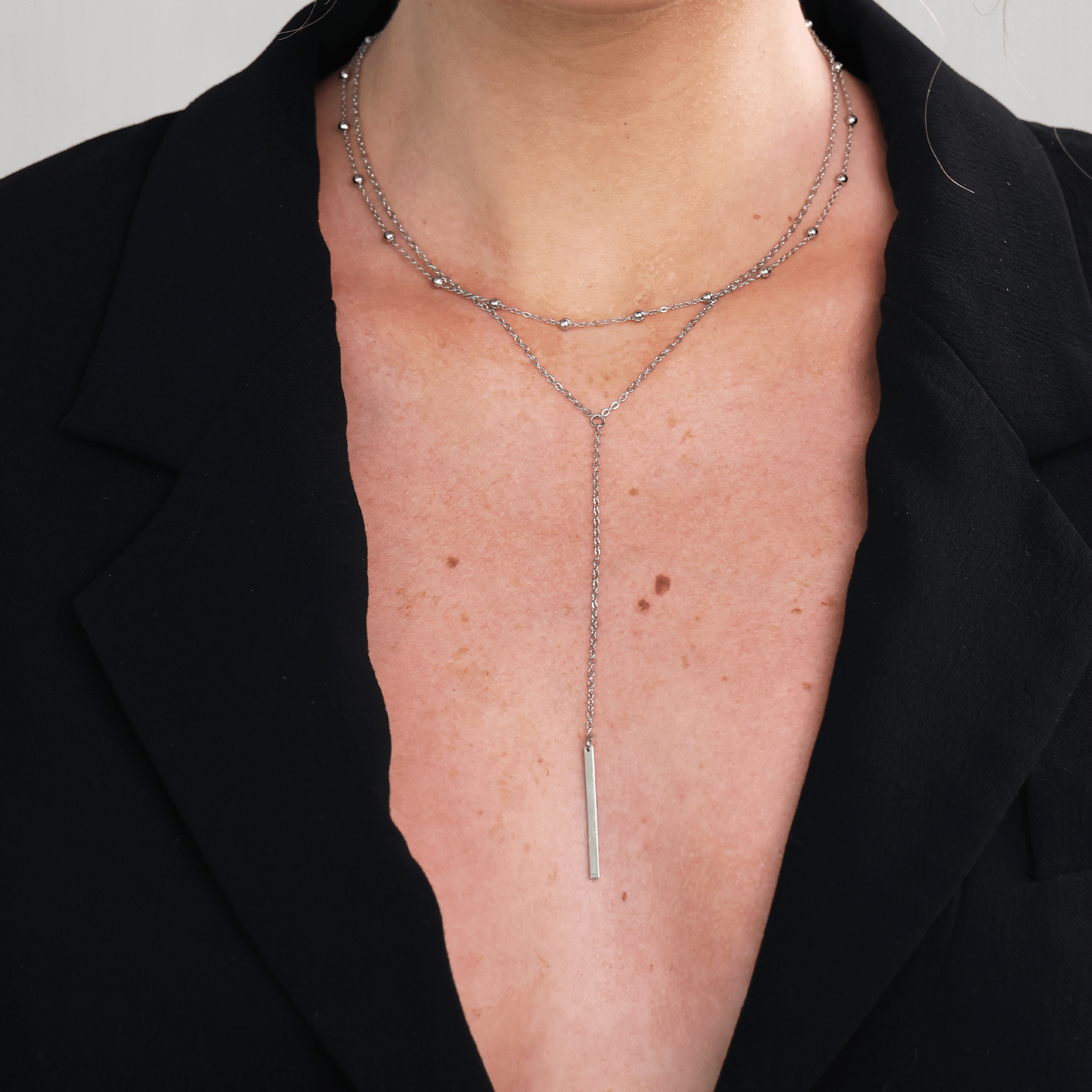 Drop Bar Lariat Necklace - Gemlet