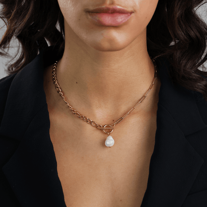 Dua Pearl Carabiner Necklace - Gemlet