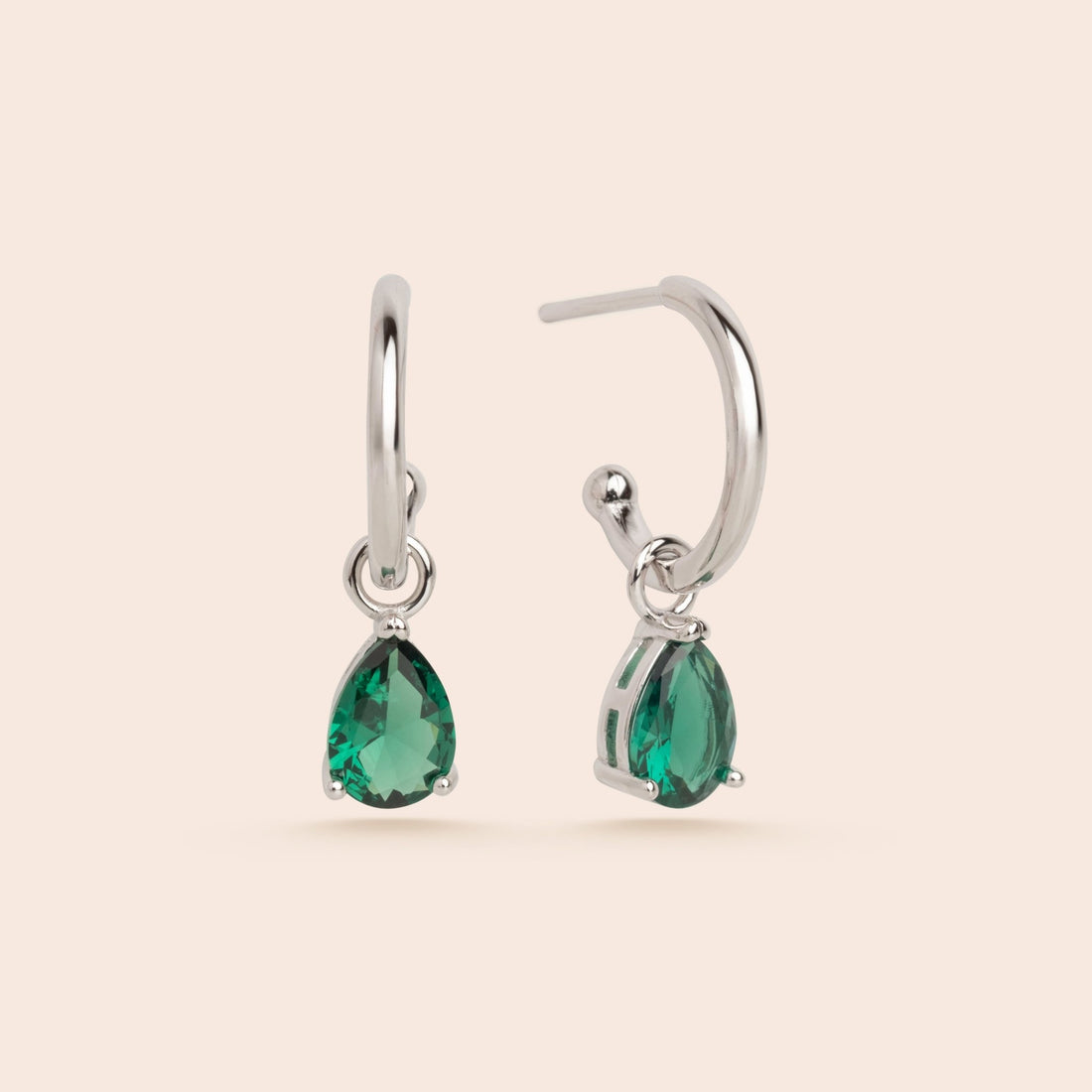 Emerald Teardrop Studs - Gemlet