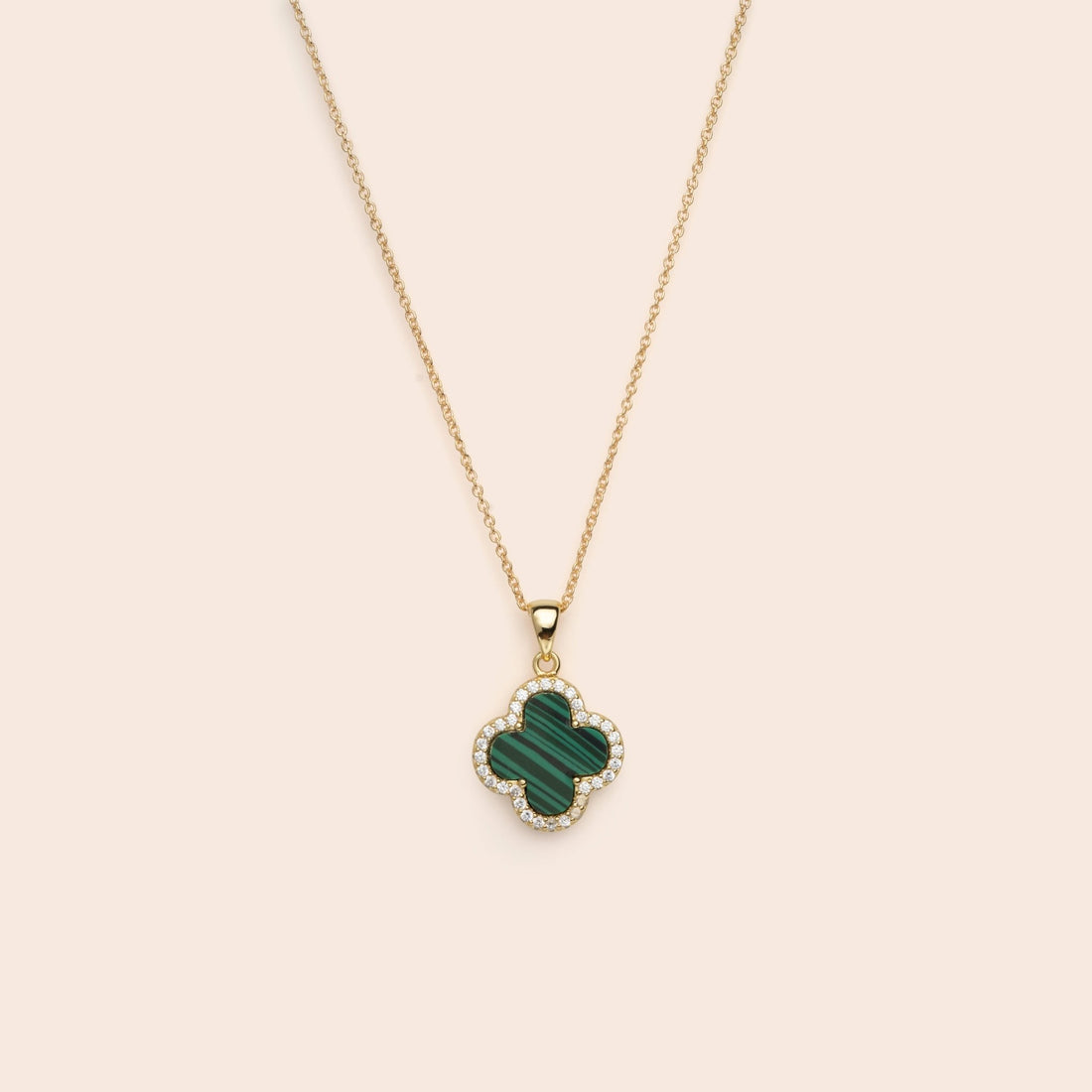 Green Clover CZ Necklace - Gemlet