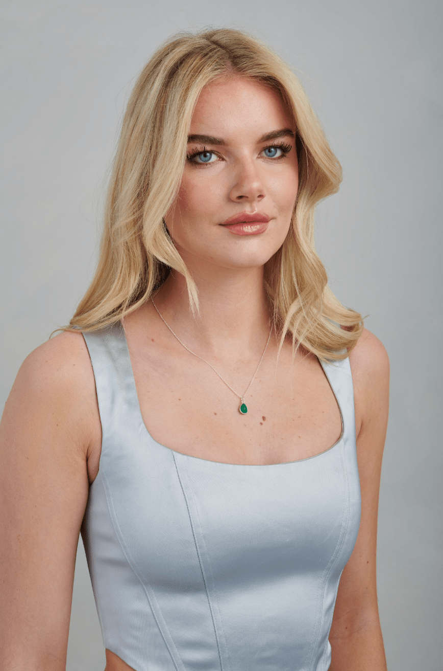 Green Onyx Teardrop Necklace - Gemlet