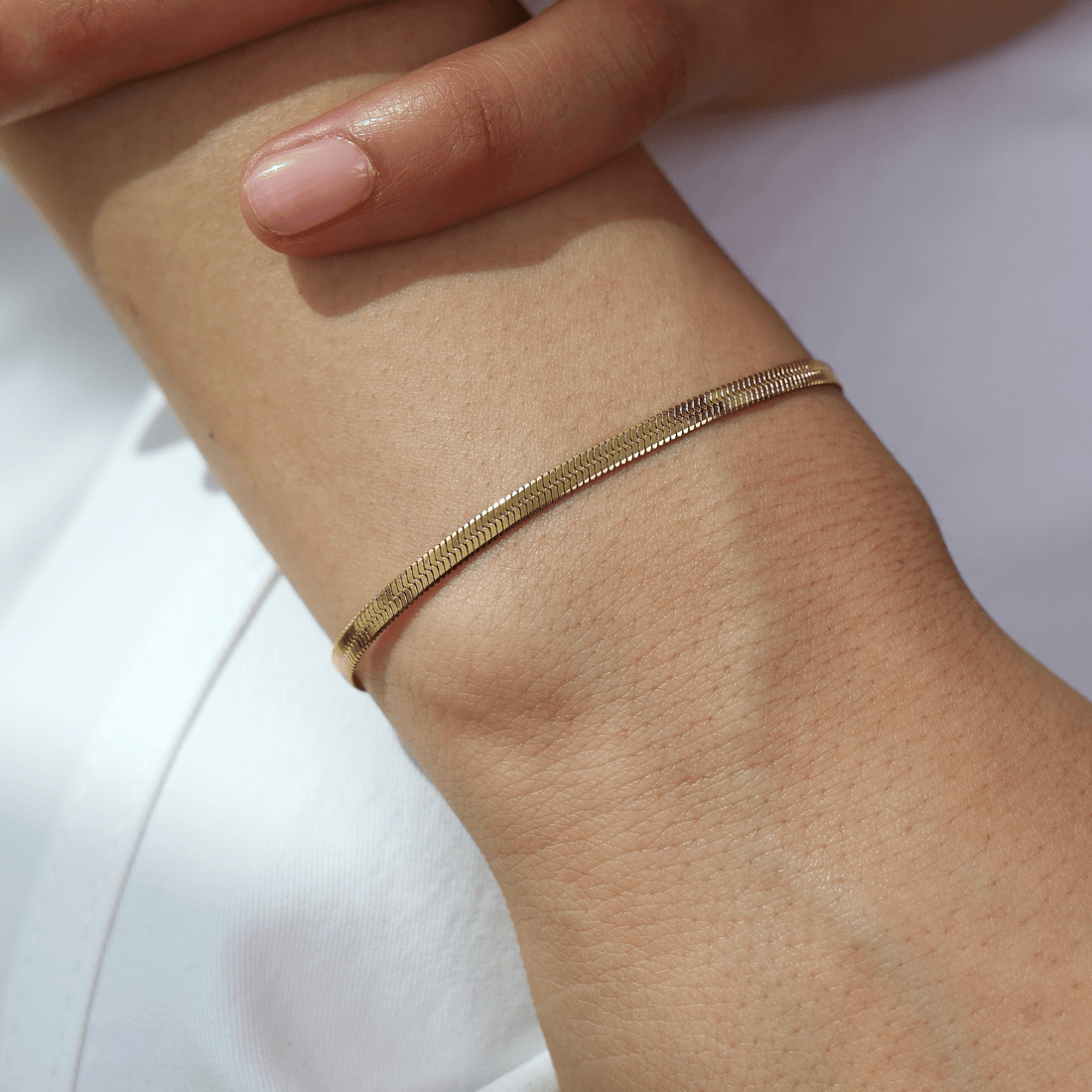 Herringbone Chain Bracelet - Gemlet