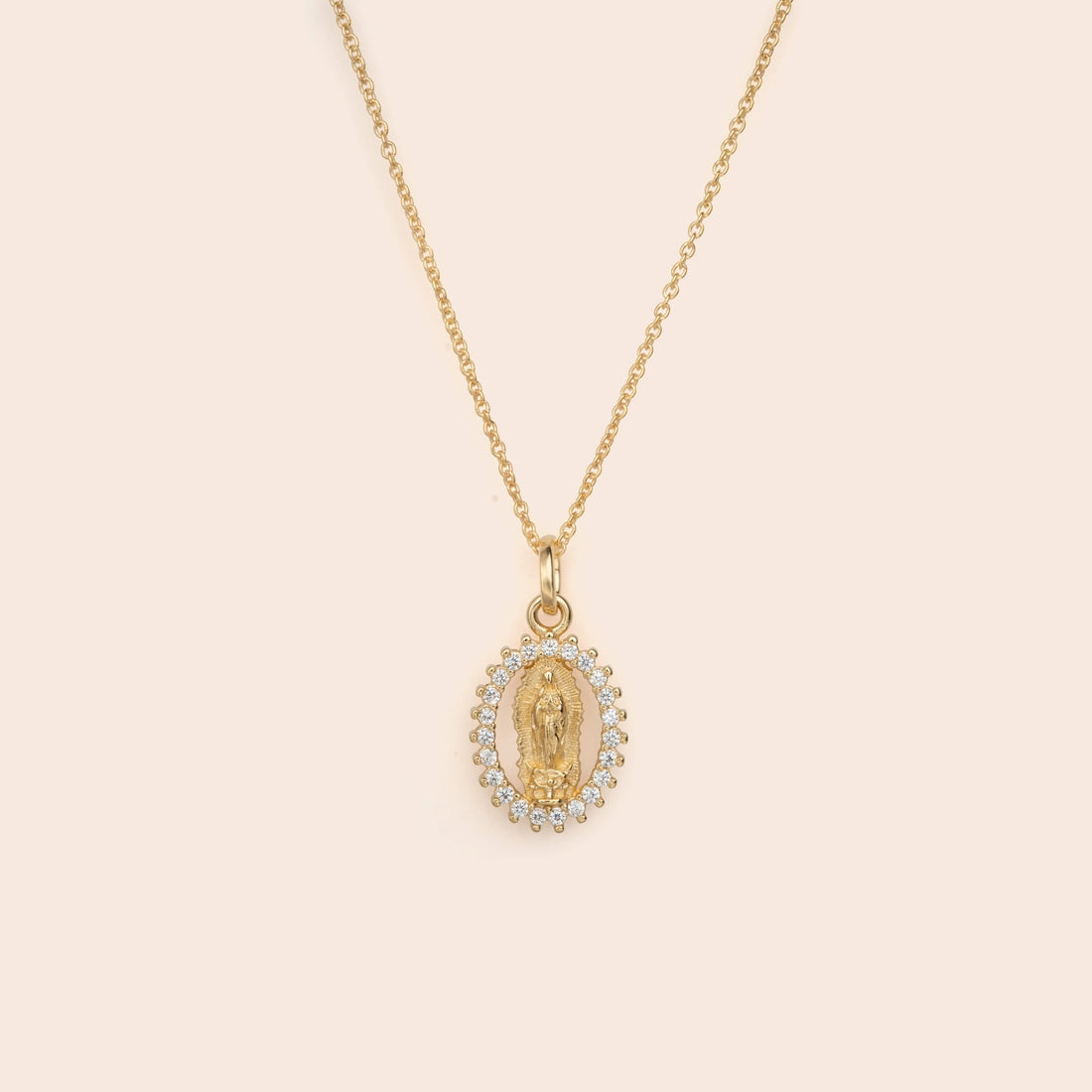 Holy Mary CZ necklace - Gemlet