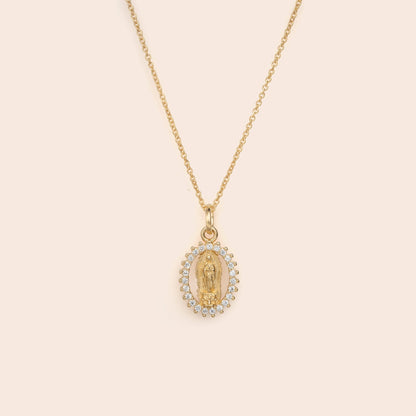 Holy Mary CZ necklace - Gemlet