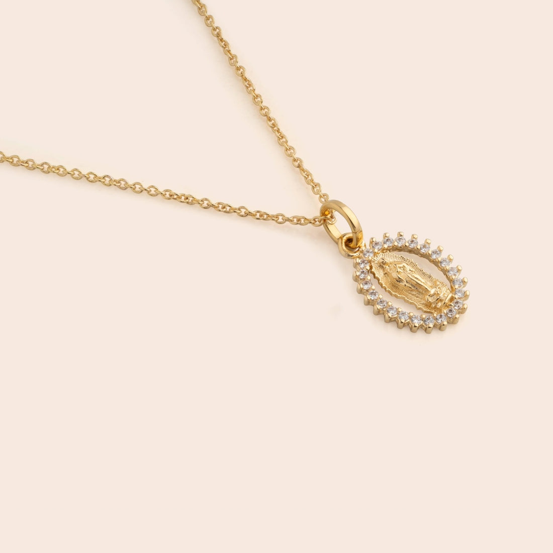 Holy Mary CZ necklace - Gemlet