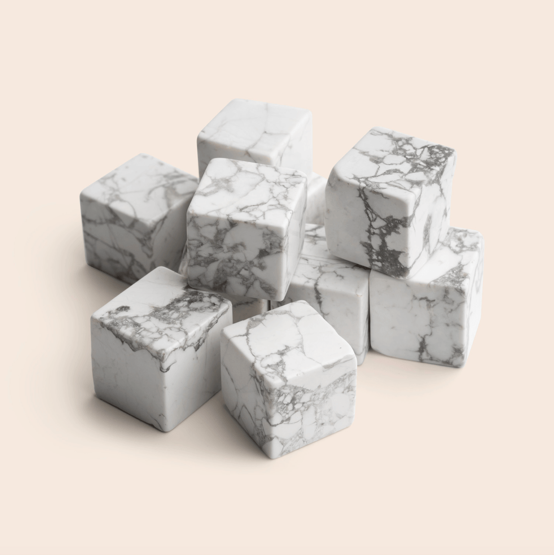 Howlite Crystal Cubes - Gemlet