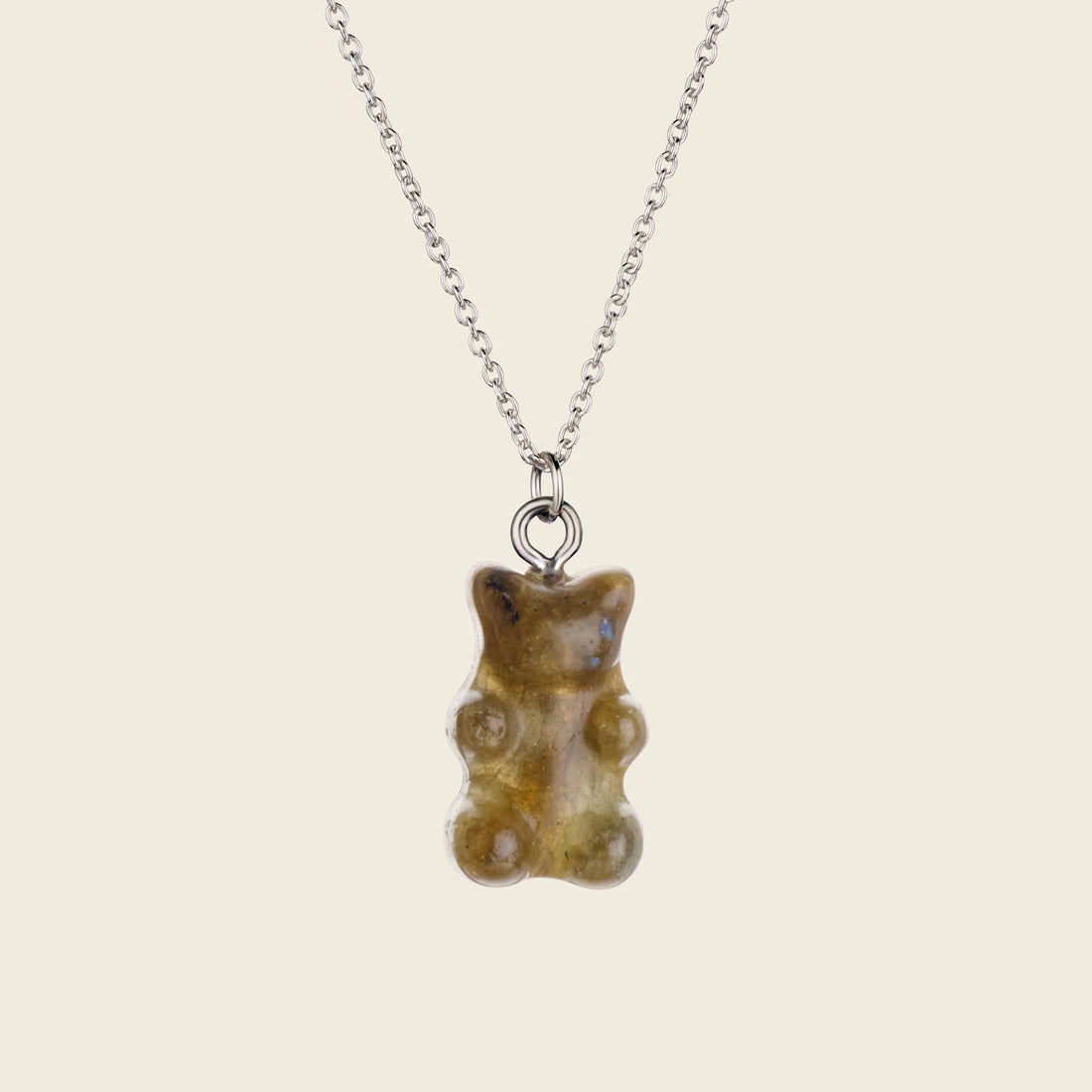 Labradorite Gummy Bear Pendant Necklace - Gemlet