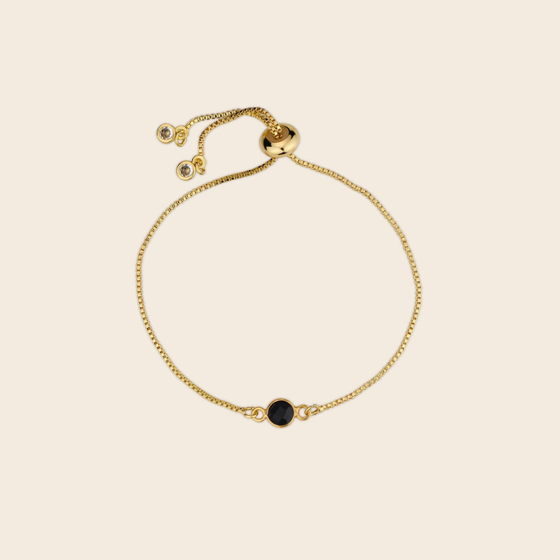 Onyx Gemstone Adjustable Bracelet - Gemlet