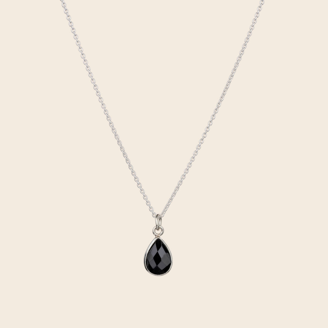 Onyx Teardrop Necklace - Gemlet