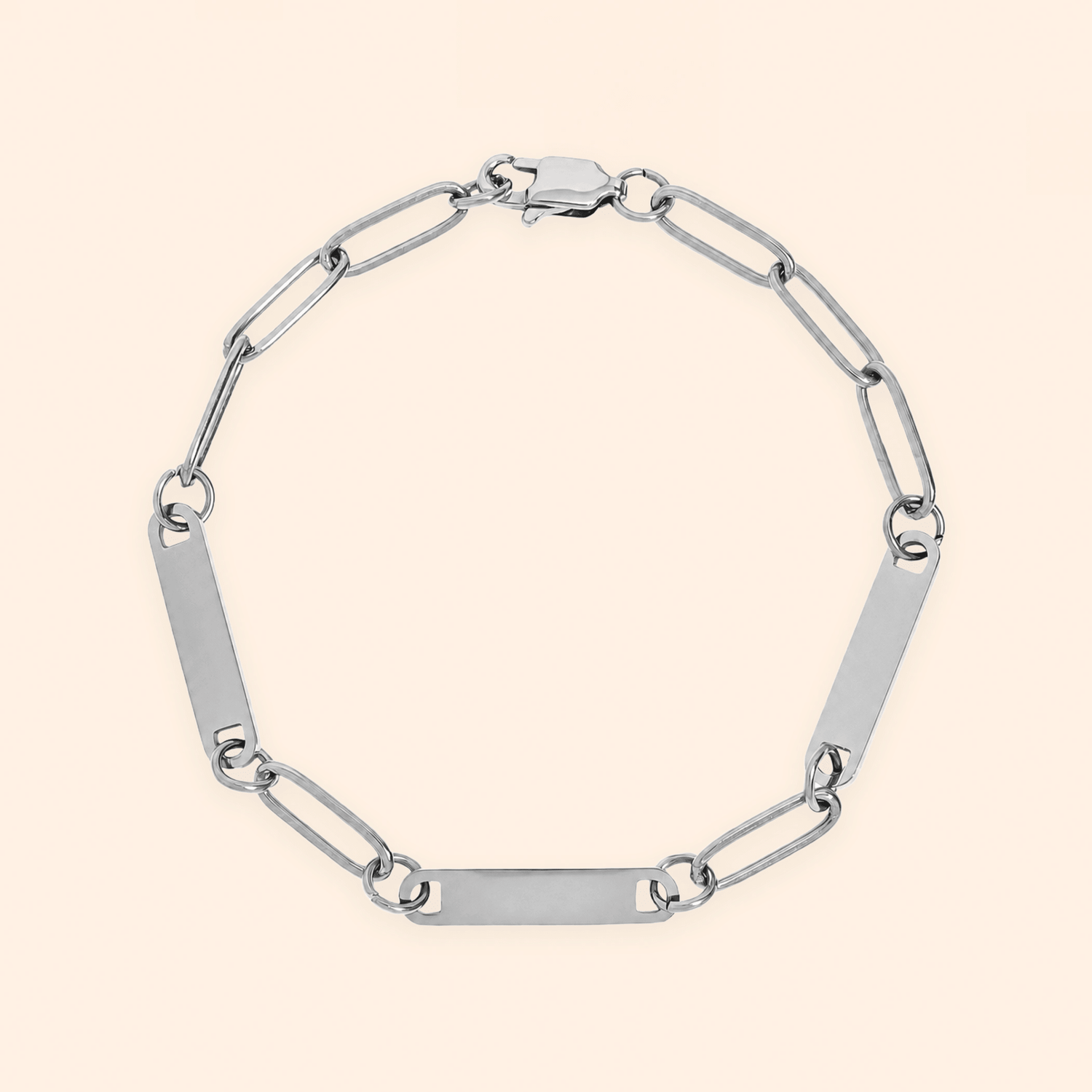 Paperclip Bar Chain Bracelet - Gemlet