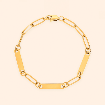 Paperclip Bar Chain Bracelet - Gemlet